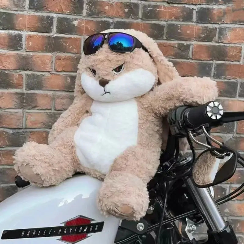Large Angry Rabbit Plush Toy – Cute Kawaii Stuffed Animal Doll