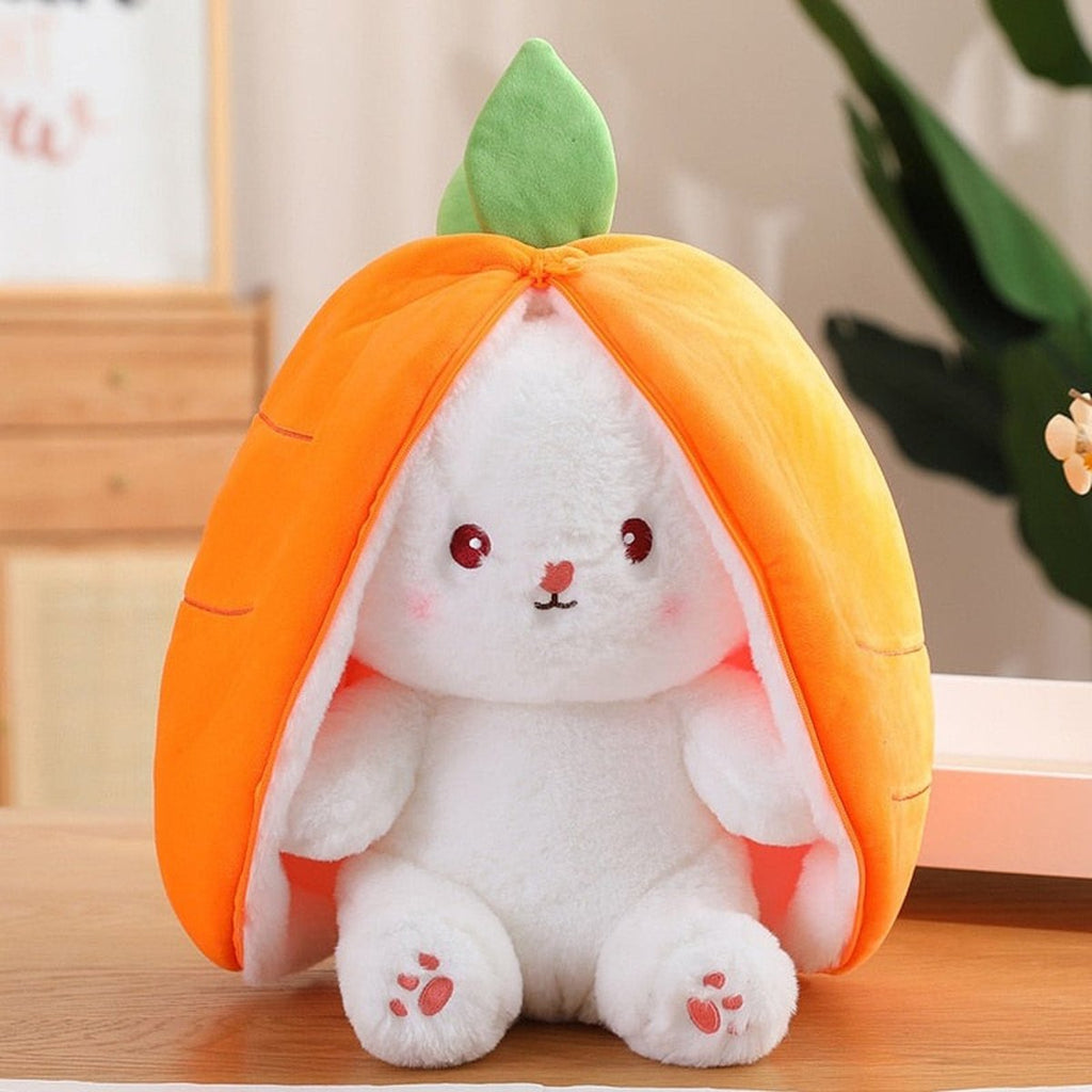 Strawberry Bunny Plush Toy Transformable Rabbit Stuffed Animal
