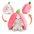 Strawberry Bunny Plush Toy Transformable Rabbit Stuffed Animal